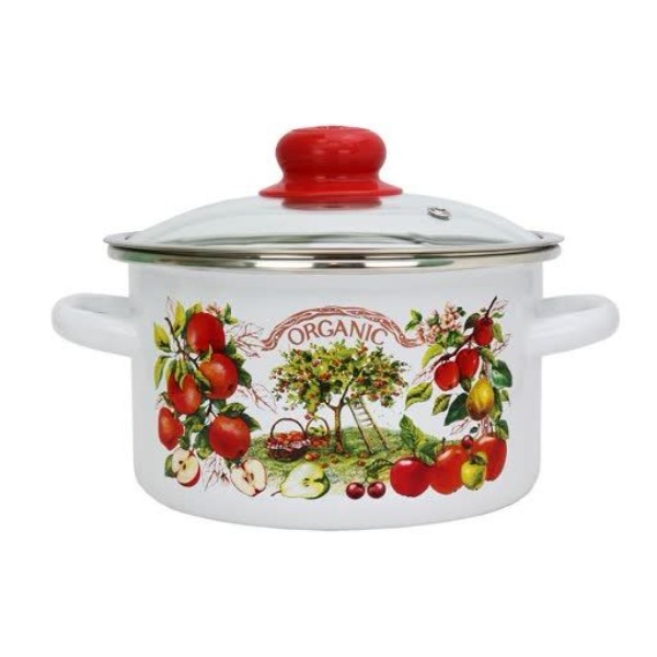 

Кастрюля 2,0л. эмалированная цилиндическая Organic, В ассортименте