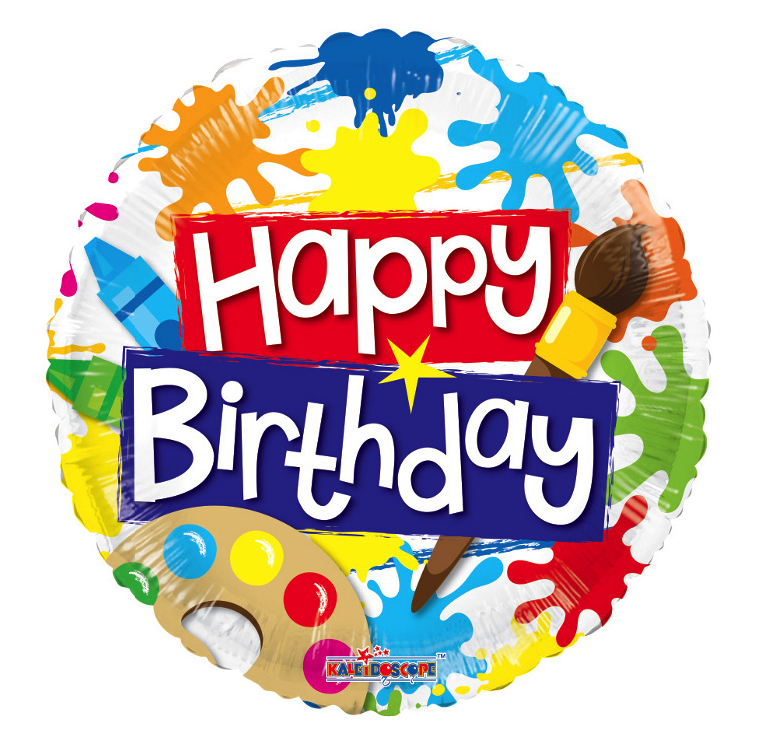 

Фольгированный шар Нappy Birthday. Акварель, 18 Микрос, Ч30593