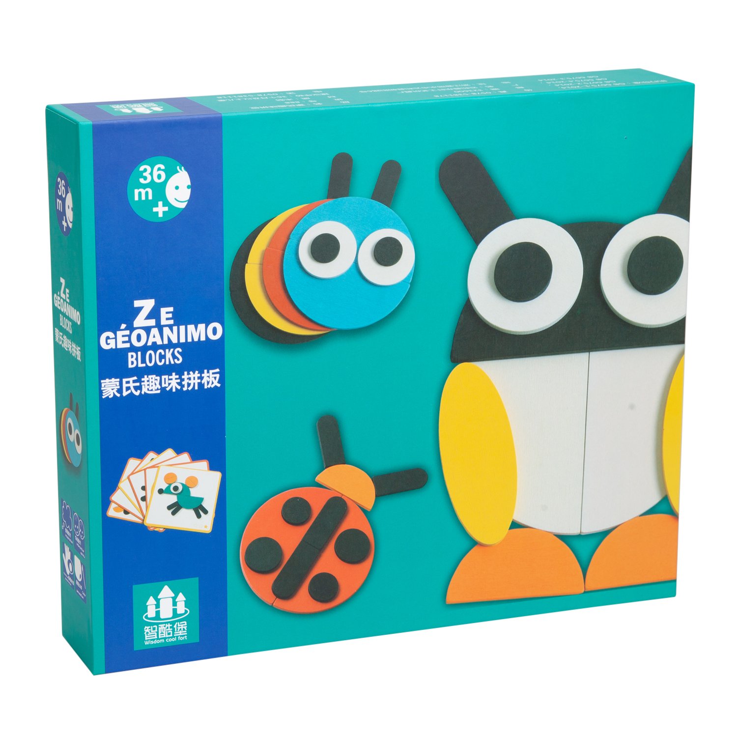 

Деревянная логическая игрушка Животные с заданиями Kribly Boo, 81241