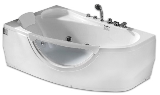 Ванна акриловая GEMY G9046 171х99 левая белая (G9046 II B L) подголовник для ванны gemy серый g9082pg