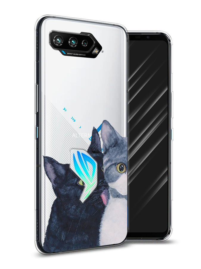 

Чехол Awog на Asus ROG Phone 5 "Кошачья любовь", Синий, 44250-1