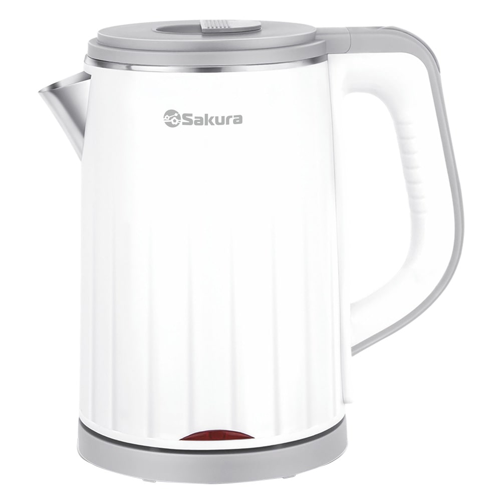 Чайник электрический SAKURA SA-2155WG 1.2 л белый выпрямитель волоc sakura sa 4524w белый