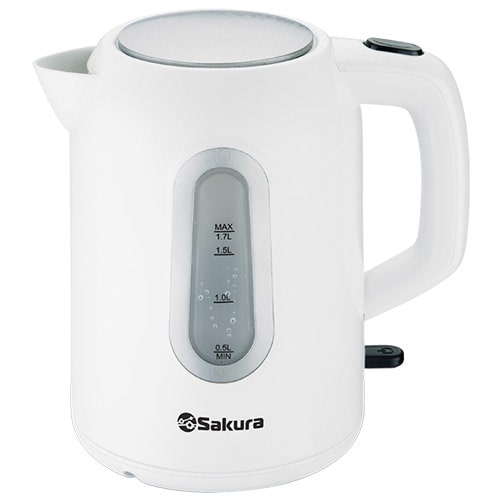 Чайник электрический SAKURA SA-2332W 1.7 л белый выпрямитель волоc sakura sa 4524w белый