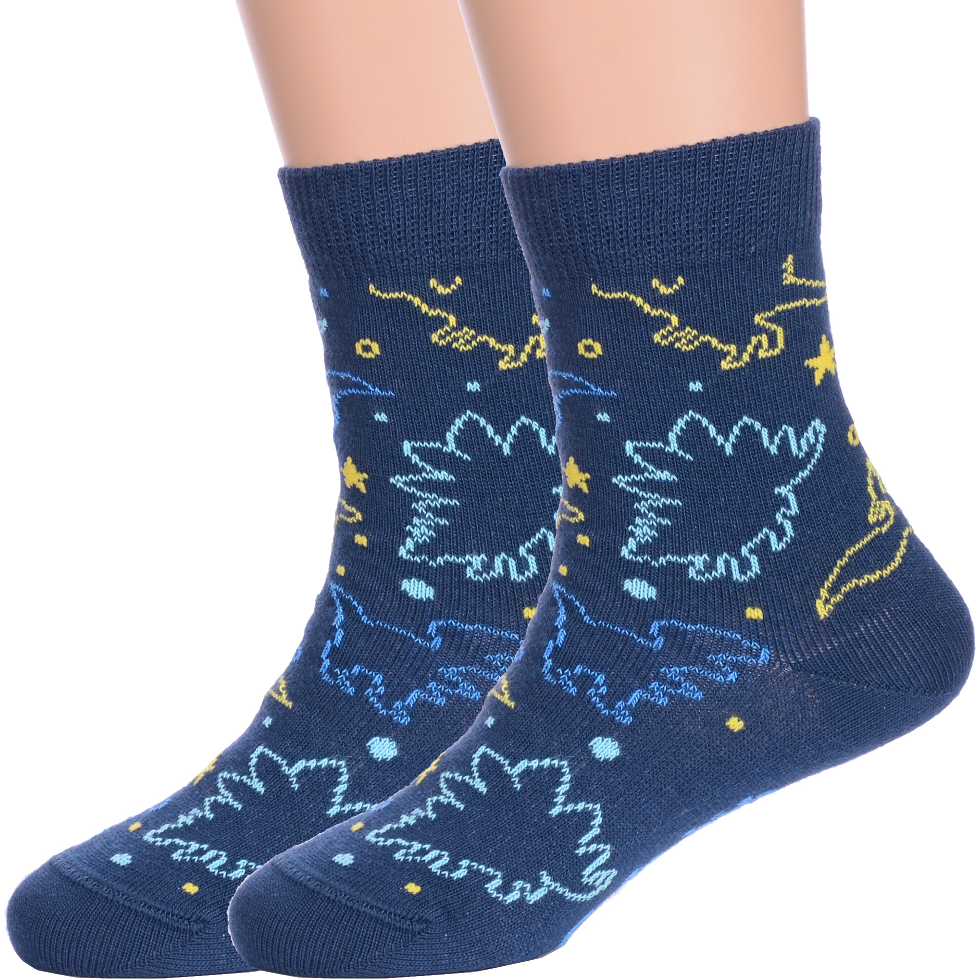 Носки детские NOSMAG 2-5С-11СП, рис 622, темно-синие, 12 носки мужские темно синие с рисунком в виде гуманоида