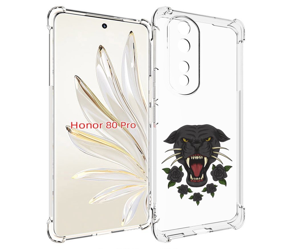 

Чехол MyPads Пантера для Honor 80 Pro, Прозрачный, Tocco
