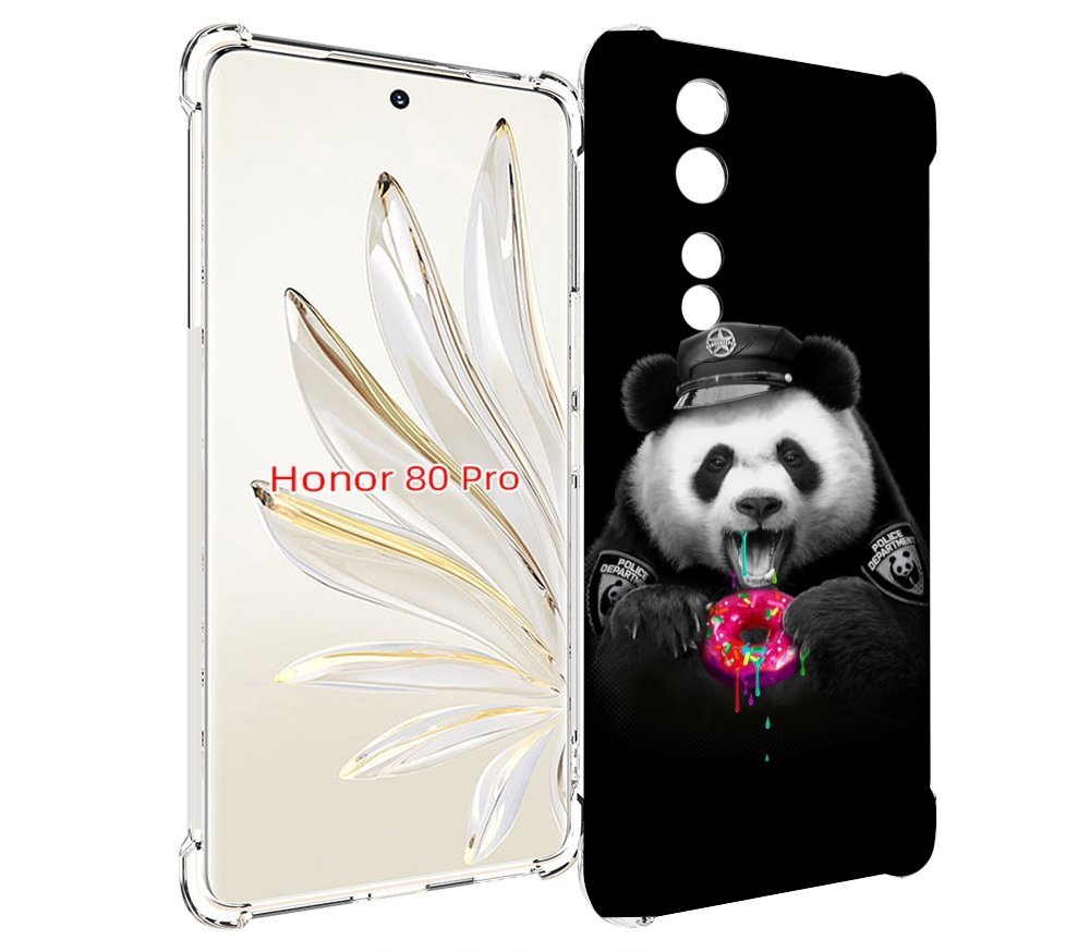 

Чехол MyPads Панда-с-пончиком для Honor 80 Pro, Прозрачный, Tocco