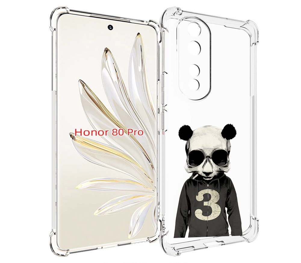 

Чехол MyPads Панда-в-костюме для Honor 80 Pro, Прозрачный, Tocco