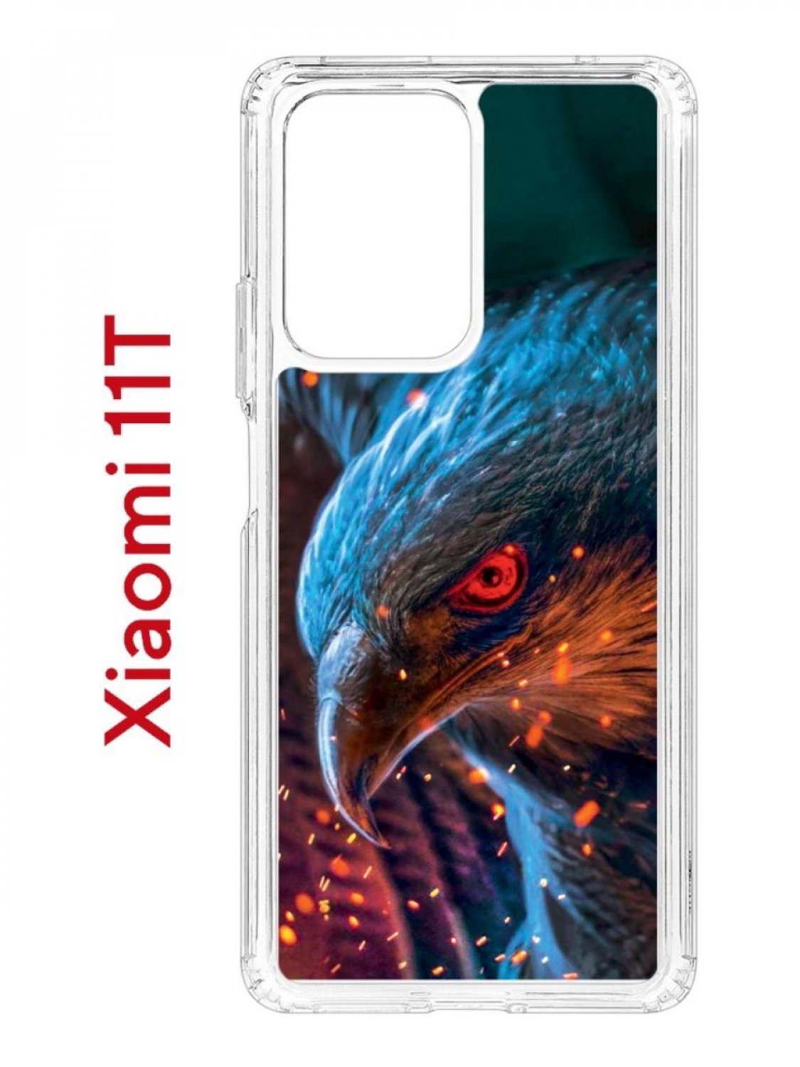 Чехол на Xiaomi 11T/11T Pro Kruche Print Орел,противоударный бампер,с защитой камеры