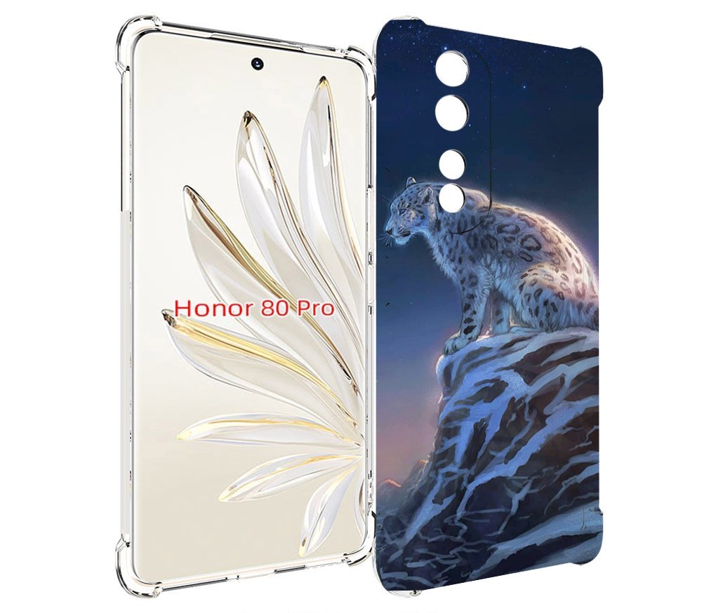 

Чехол MyPads Одинокий-Барс для Honor 80 Pro, Прозрачный, Tocco