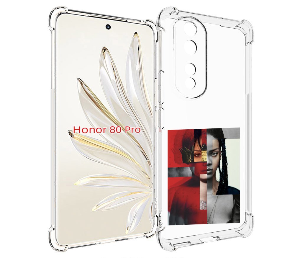 

Чехол MyPads Обложка-Рианна для Honor 80 Pro, Прозрачный, Tocco