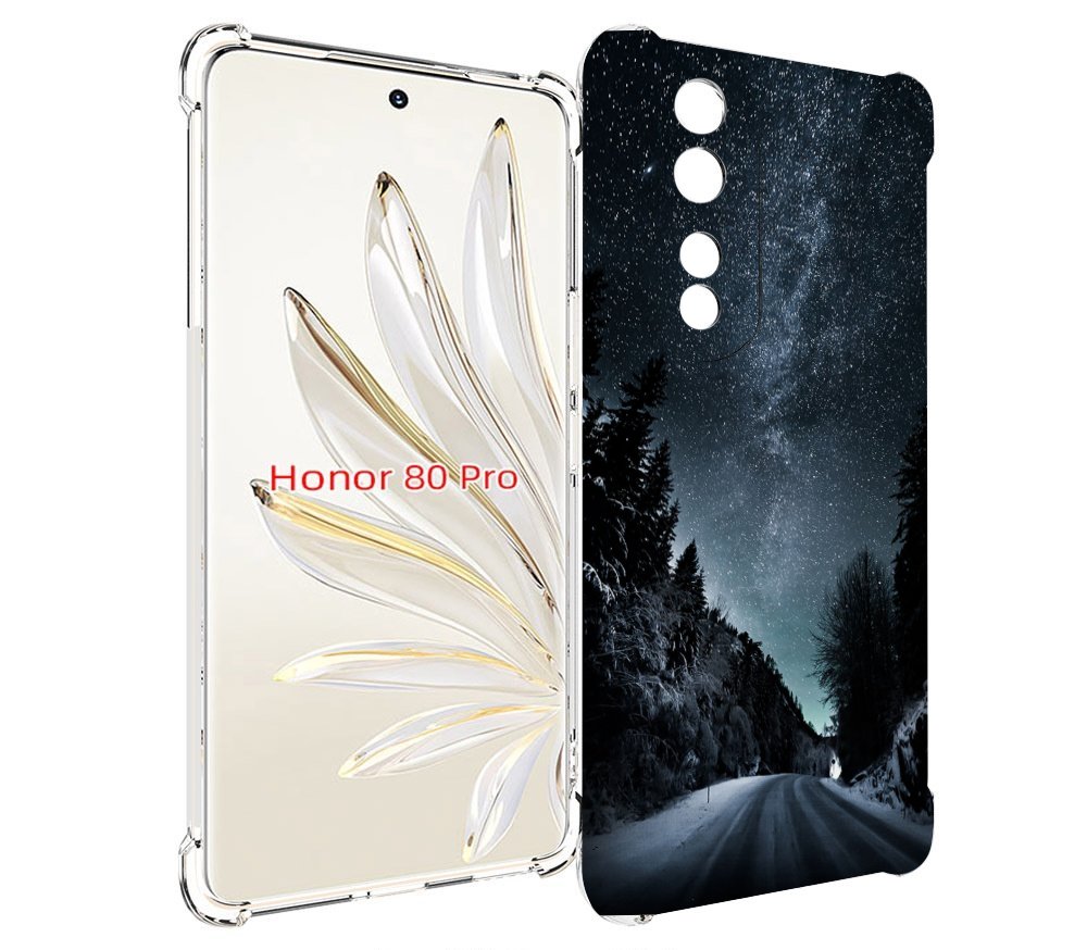 

Чехол MyPads Ночной-лес для Honor 80 Pro, Прозрачный, Tocco