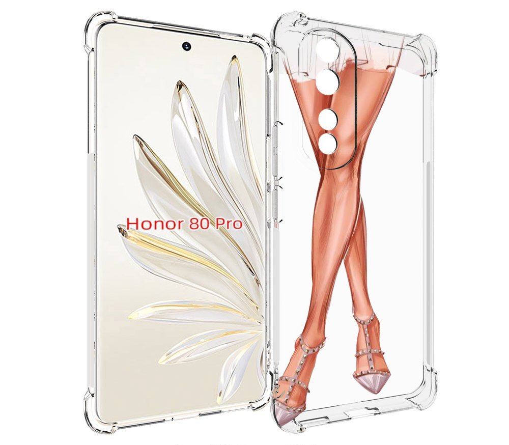 

Чехол MyPads Ножки для Honor 80 Pro, Прозрачный, Tocco