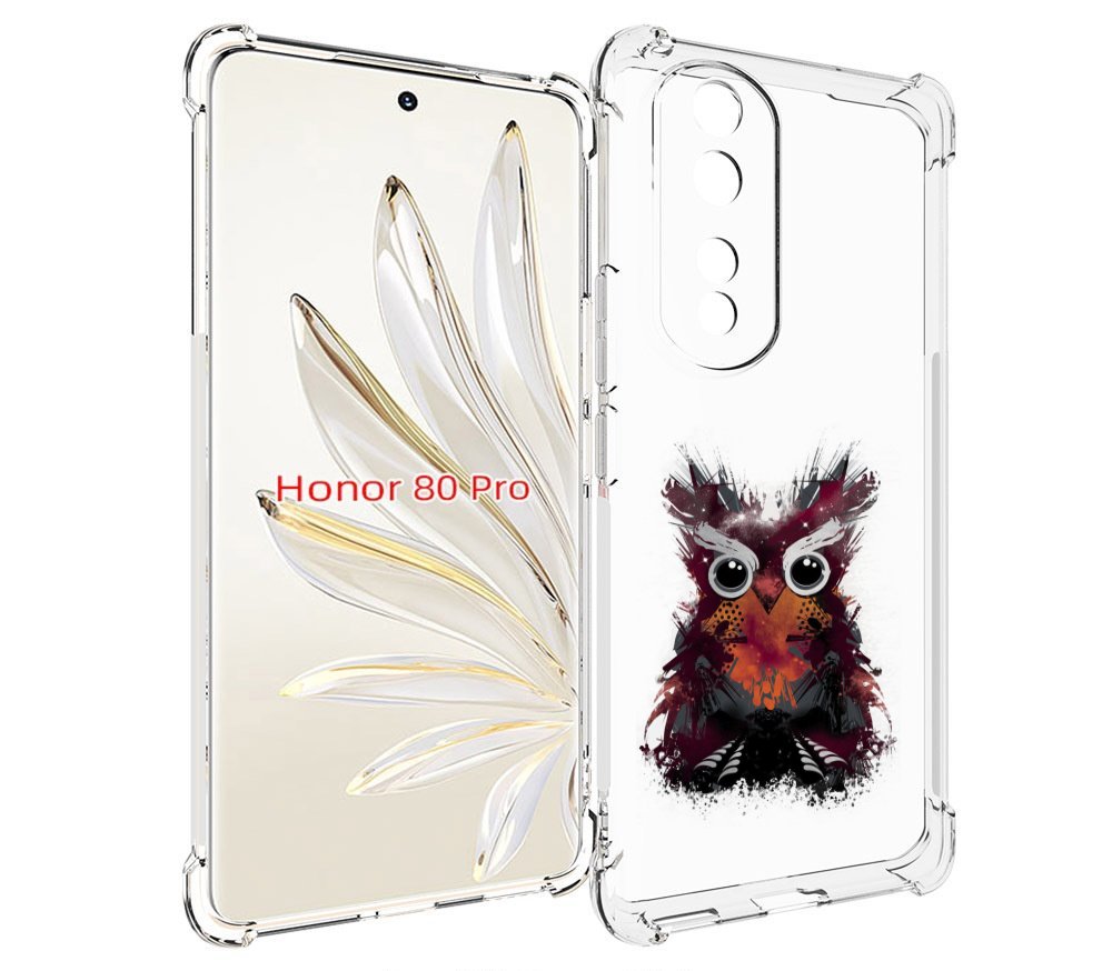 

Чехол MyPads Необычная сова для Honor 80 Pro, Прозрачный, Tocco