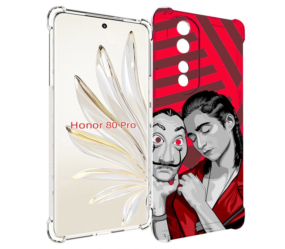 

Чехол MyPads Найроби-бумажного-дома для Honor 80 Pro, Прозрачный, Tocco