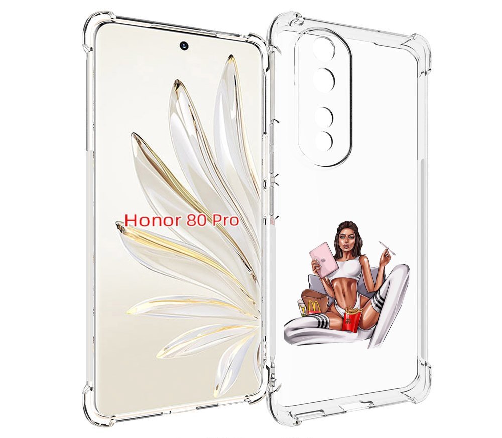 

Чехол MyPads Модная-иллюстрация-девушки женский для Honor 80 Pro, Прозрачный, Tocco