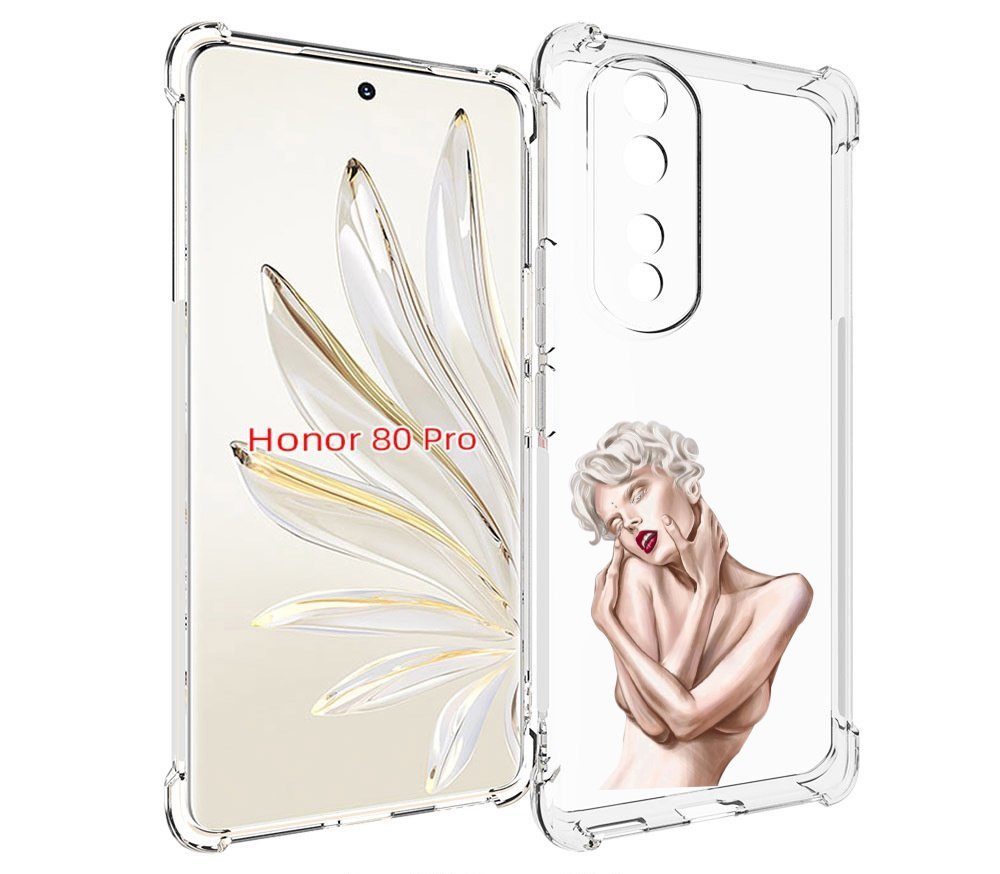 

Чехол MyPads Мигера женский для Honor 80 Pro, Прозрачный, Tocco