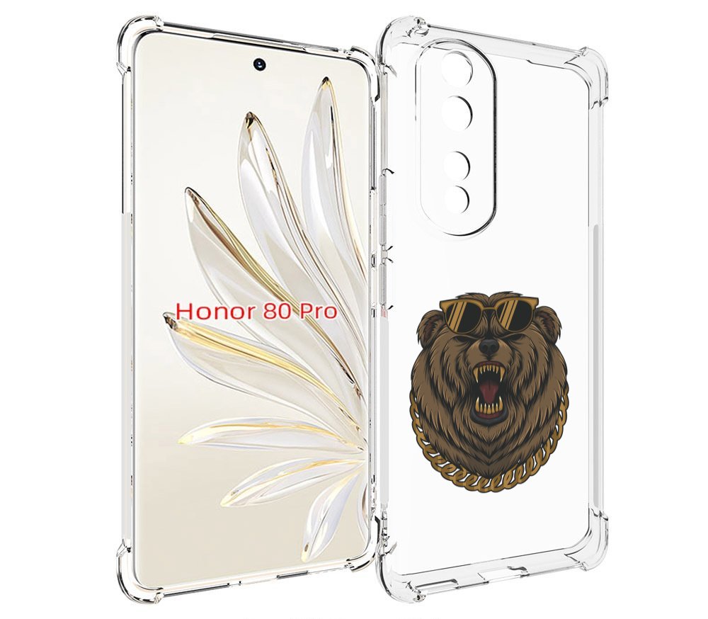 

Чехол MyPads Медведь-в-очках-2 для Honor 80 Pro, Прозрачный, Tocco