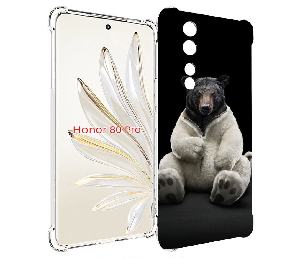 

Чехол MyPads Медведь-бурый-белый для Honor 80 Pro, Прозрачный, Tocco