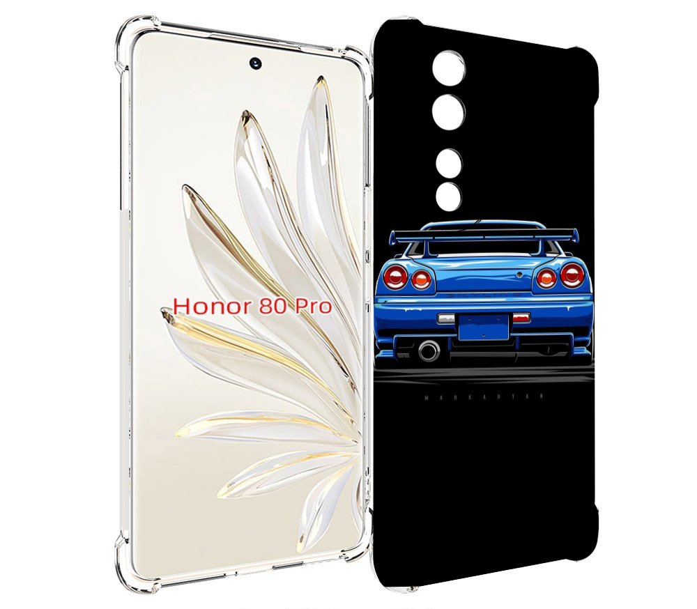 

Чехол MyPads Машина-синяя мужской для Honor 80 Pro, Прозрачный, Tocco