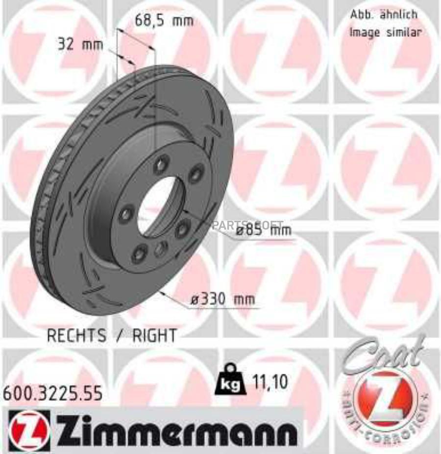 

Диск Торм.Прав.(Black Z) Vw Touareg /Porsche Cayenne Zimmermann 600.3225.55