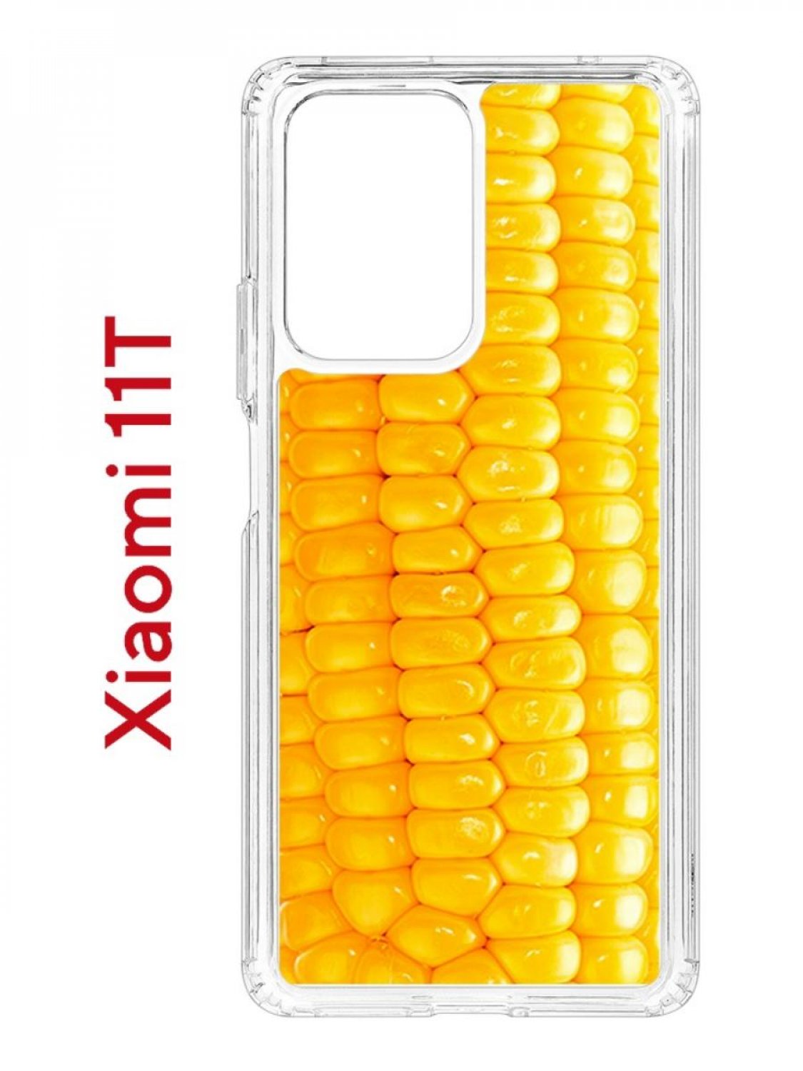 Чехол на Xiaomi 11T/11T Pro Kruche Print Кукуруза,противоударный бампер с принтом
