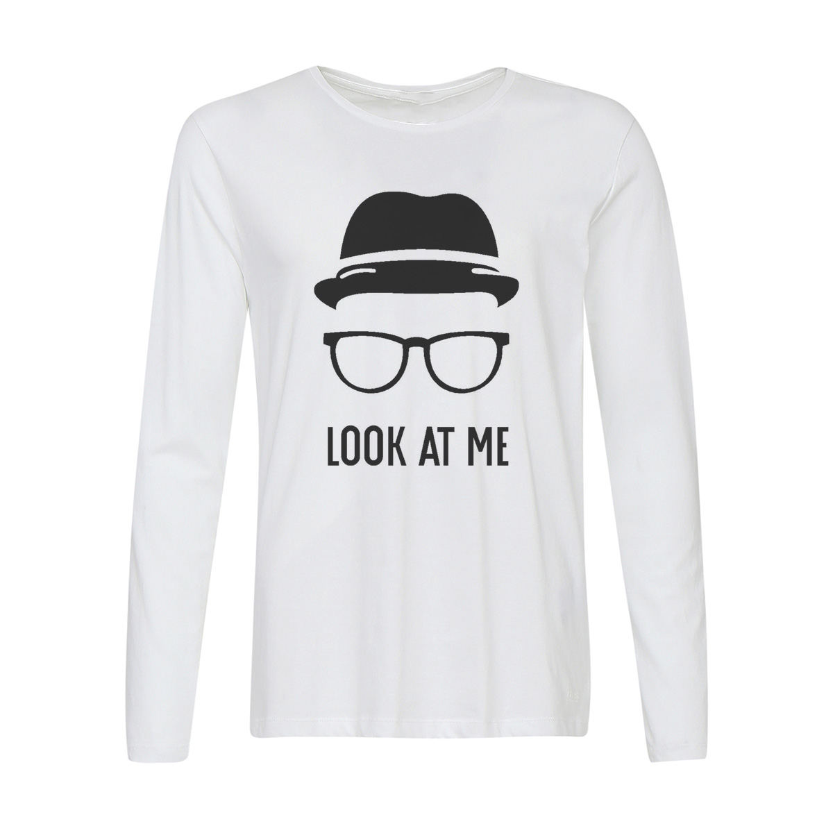 

Лонгслив CoolPodarok Look at me, Белый, w0114425