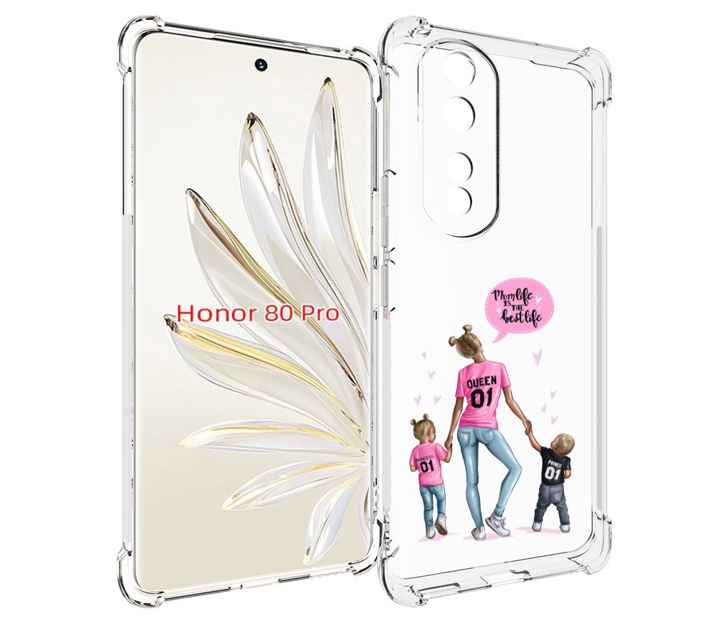 

Чехол MyPads Мама-королева женский для Honor 80 Pro, Прозрачный, Tocco