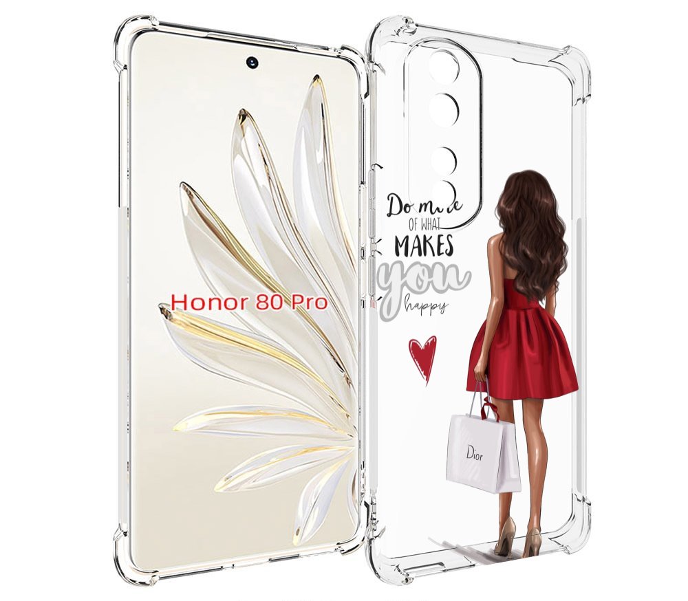 

Чехол MyPads Маленькие-радости женский для Honor 80 Pro, Прозрачный, Tocco