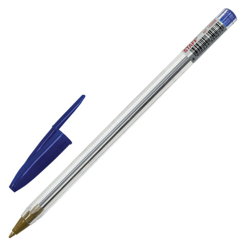 

Ручка шариковая Staff "Basic Budget BP-04", синяя, линия письма 0.5 мм