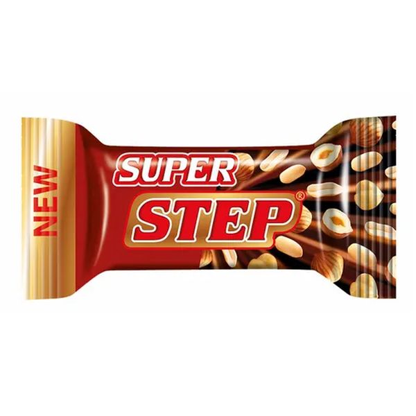 Шоколадные конфеты Степ Super Step мягкая карамель с арахисом 196 г
