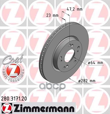 

Диск Торм.Пер. Honda Civic, Fr-V 05> Заказ Не Менее 2 Единиц Zimmermann 280.3171.20