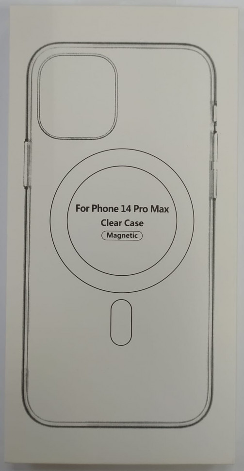 

Накладка для iPhone 14 Pro Max силикон MagSafe Clear Case, Прозрачный