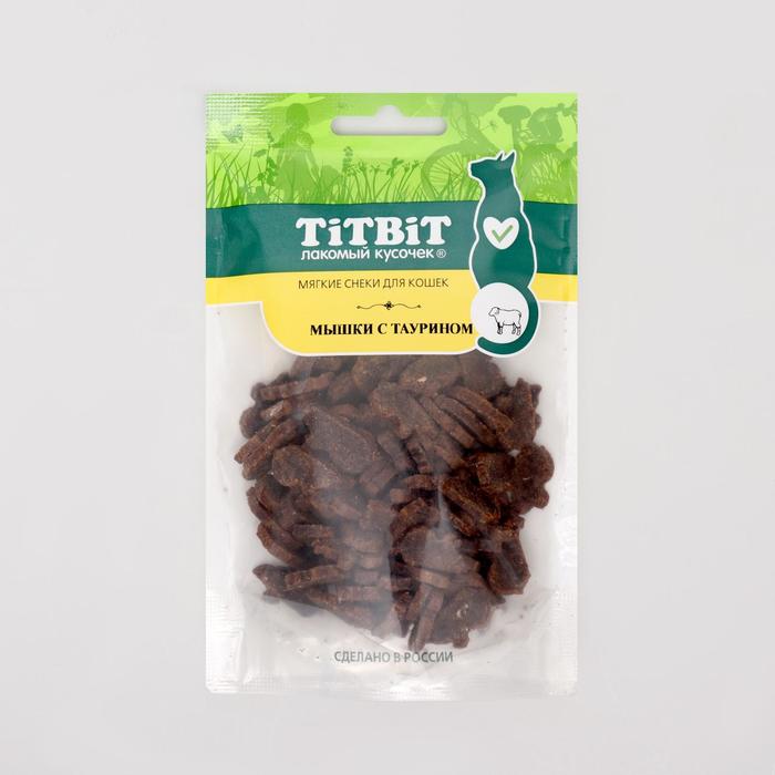 

Лакомство для кошек TitBit Мягкие снеки мышки с таурином, баранина 50г