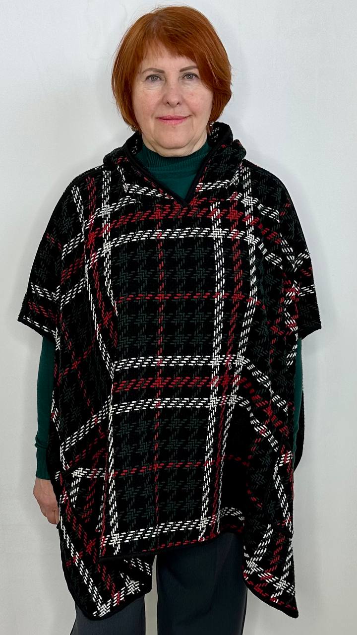 

Пончо женское Itali 12 зеленое 48-60 RU, Зеленый, 12