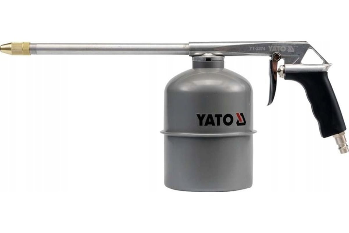 YATO YT-2374 Пистолет пневматический для промывки, с бачком 0.85 л, 130 литров в минуту 1ш