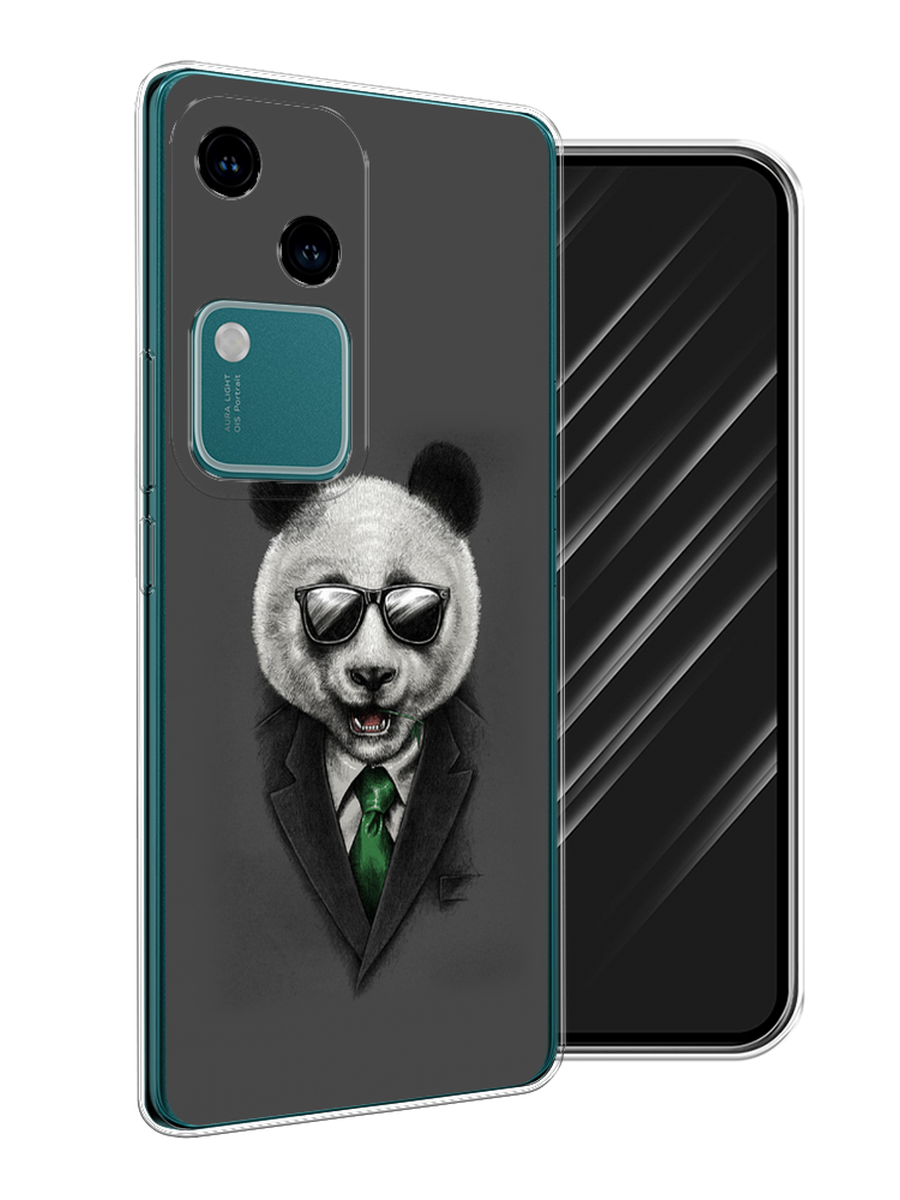 

Чехол Awog на Vivo V30/S18 "Деловая панда", Серый;зеленый, 2610250-1