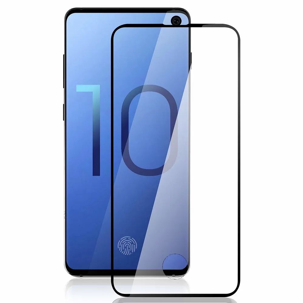 

Защитное стекло 3D для Samsung Galaxy S10, полный клей, черный