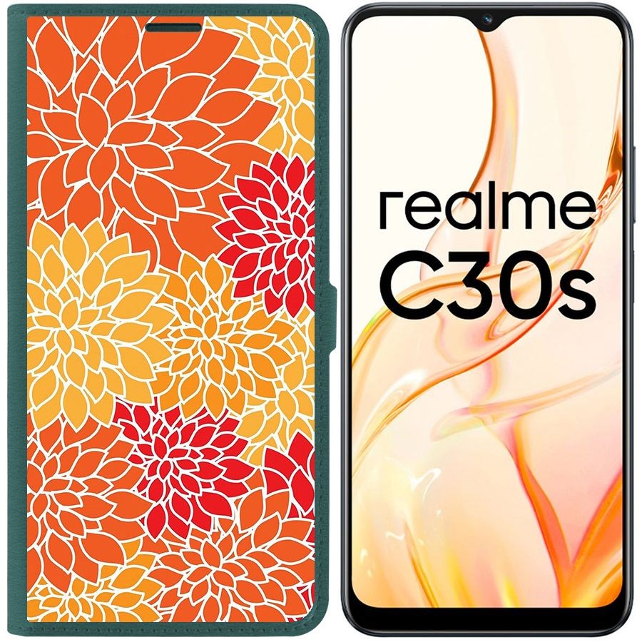 

Чехол-книжка Eco Book для Realme C30s Цветочный паттерн 7