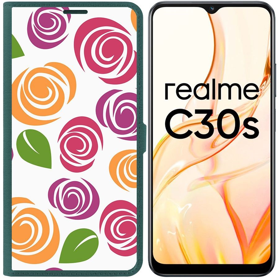 

Чехол-книжка Eco Book для Realme C30s Цветочный паттерн 6