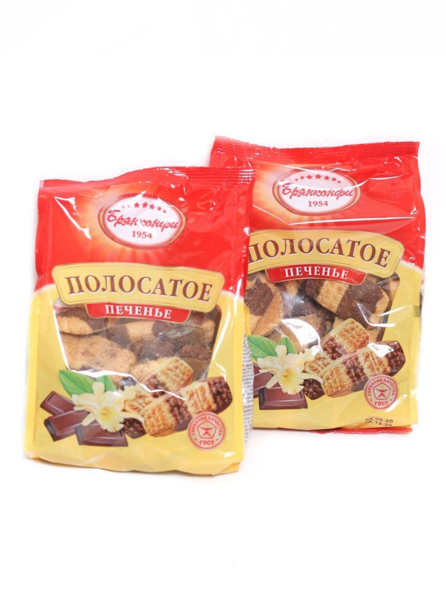 

Печенье Брянконфи Полосатое сдобное 250 г