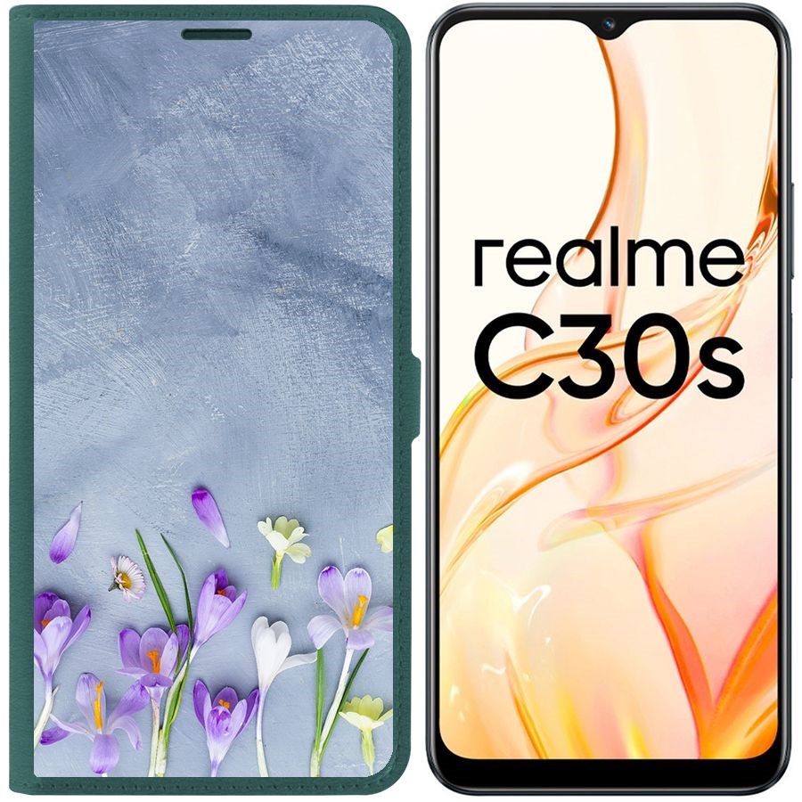 Чехол-книжка Eco Book для Realme C30s Цветочное настроение