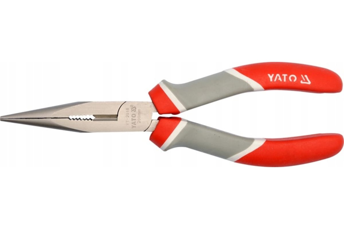 YATO YT-2018 Длинногубцы прямые, 200 мм, блистер 1шт