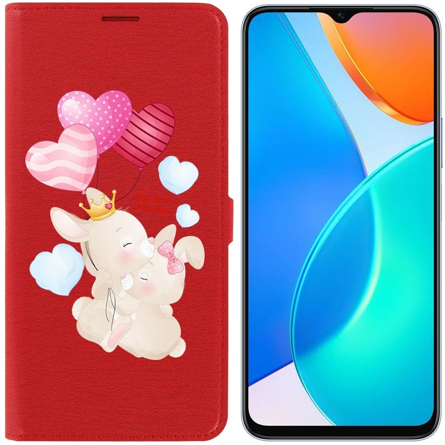 

Чехол-книжка Eco Book для Honor X6 Ты-моё счастье, Красный