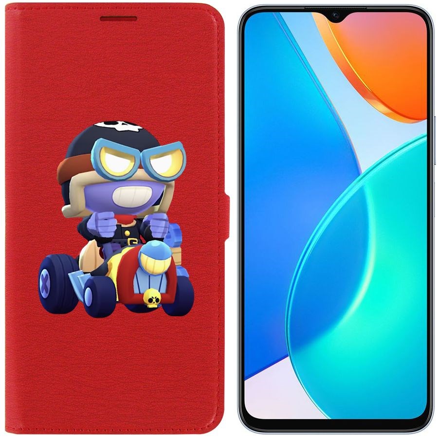 

Чехол-книжка Eco Book для Honor X6 Brawl Stars-Безумный Карл