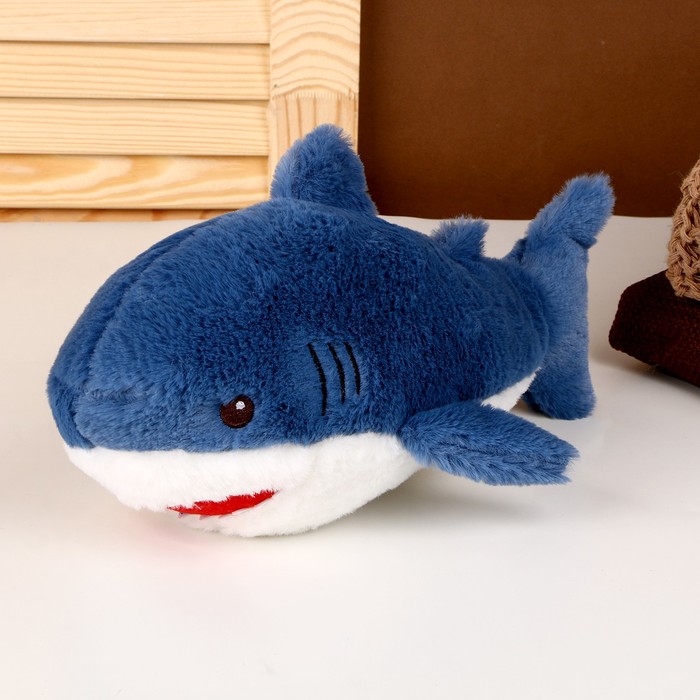 Мягкая игрушка Акула, 25 см, цвет синий