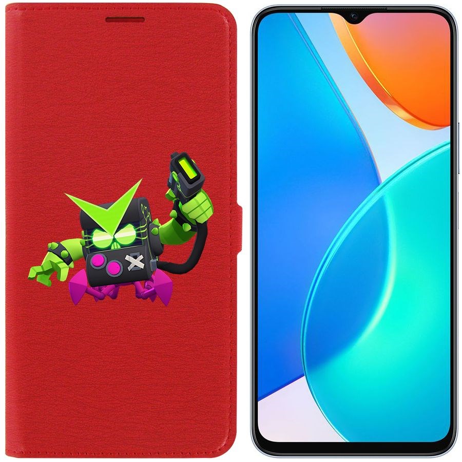 

Чехол-книжка Eco Book для Honor X6 Brawl Stars-Вирус 8-Бит