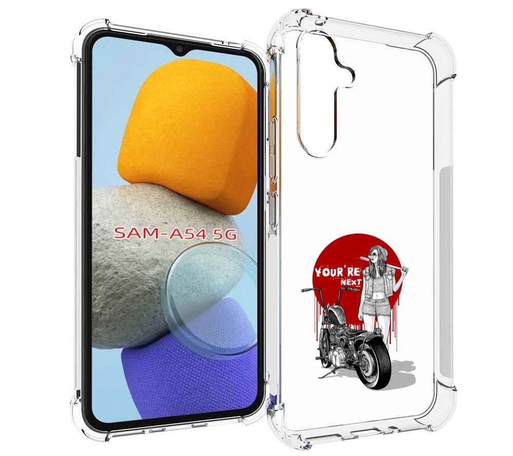 

Чехол MyPads девушка с мотоциклом для Samsung Galaxy A54, Tocco