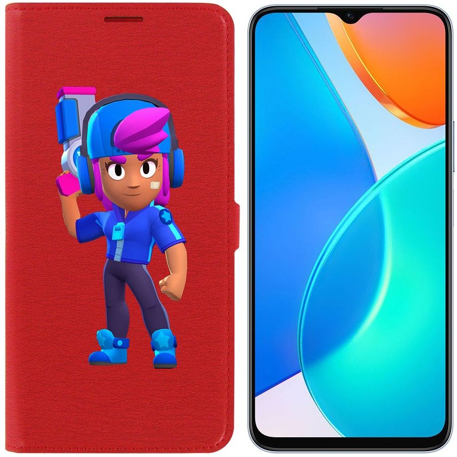 

Чехол-книжка Eco Book для Honor X6 Brawl Stars-Звёздная Шелли