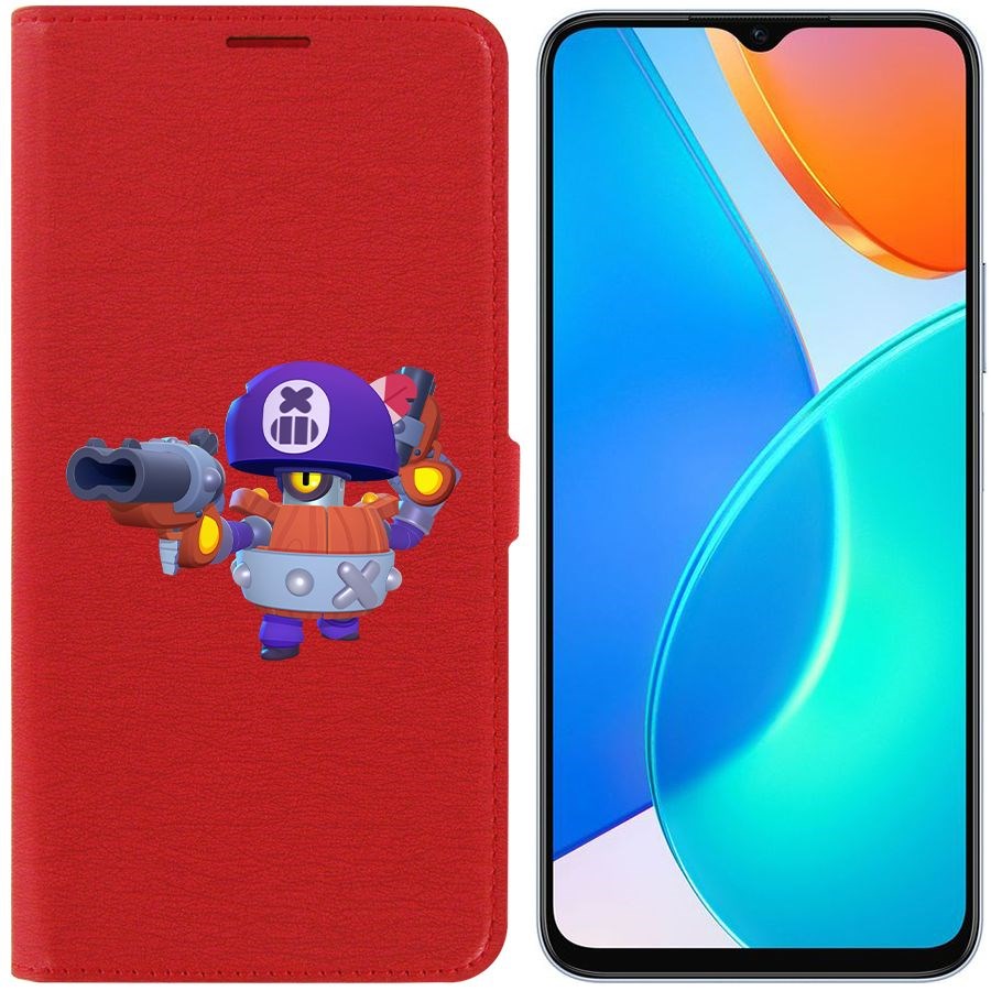 

Чехол-книжка Eco Book для Honor X6 Brawl Stars-Дэррил