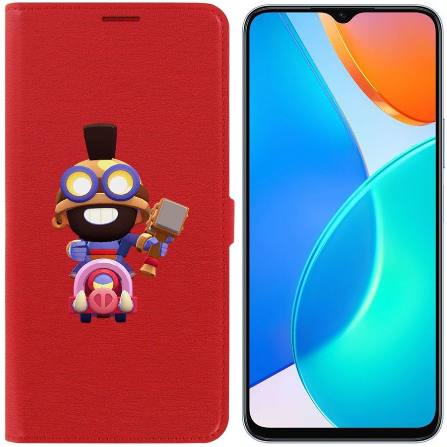 

Чехол-книжка Eco Book для Honor X6 Brawl Stars-Карл Всадник на кабане